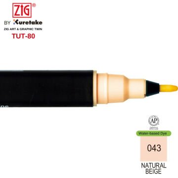 Zig Art&Graphic Twin Tut-80 Çift Uçlu Keçe Grafik Kalemi 43 Natural Beige