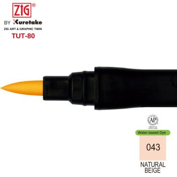 Zig Art&Graphic Twin Tut-80 Çift Uçlu Keçe Grafik Kalemi 43 Natural Beige