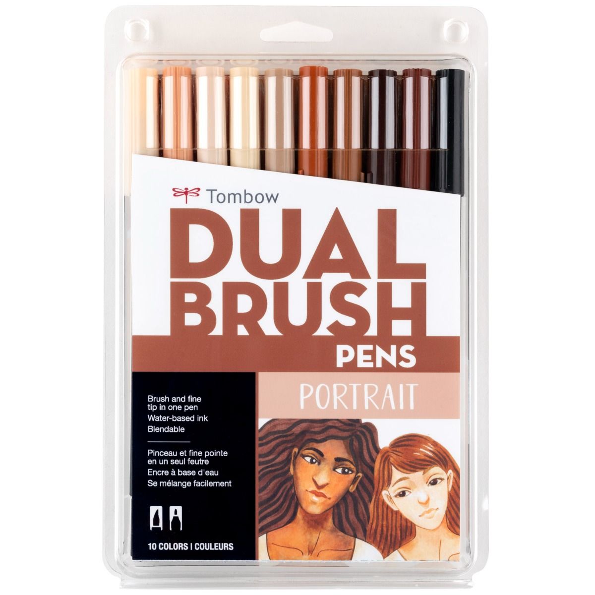 Tombow Dual Brush Pen Kalemi Seti Portrait Renkler 56170 10 Renk