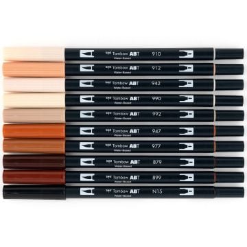 Tombow Dual Brush Pen Kalemi Seti Portrait Renkler 56170 10 Renk