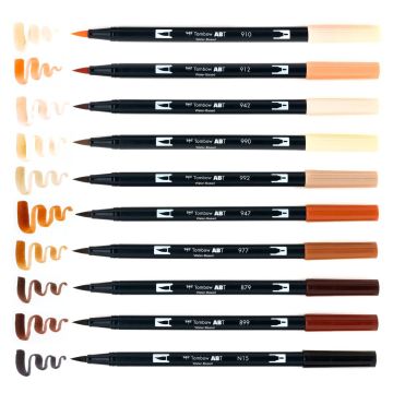 Tombow Dual Brush Pen Kalemi Seti Portrait Renkler 56170 10 Renk