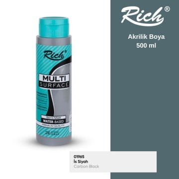 Rich Multi Surface Akrilik Boya 500ml 2240 İs Siyah