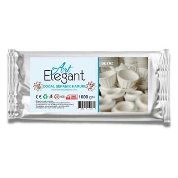 Art Elegant Seramik Hamuru 1000gr Beyaz