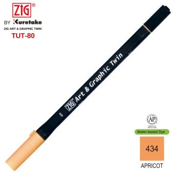 Zig Art&Graphic Twin Tut-80 Çift Uçlu Keçe Grafik Kalemi 434 Apricot