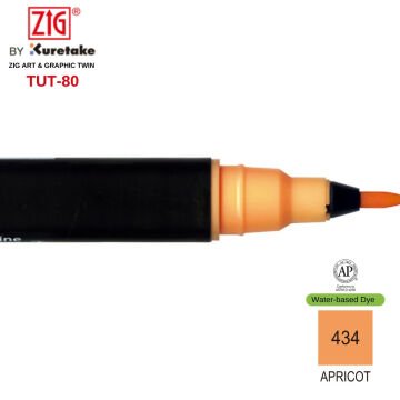 Zig Art&Graphic Twin Tut-80 Çift Uçlu Keçe Grafik Kalemi 434 Apricot