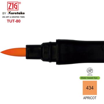 Zig Art&Graphic Twin Tut-80 Çift Uçlu Keçe Grafik Kalemi 434 Apricot