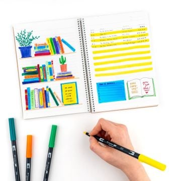 Tombow Dual Brush Pen Kalemi Seti 10lu Primary Renkler