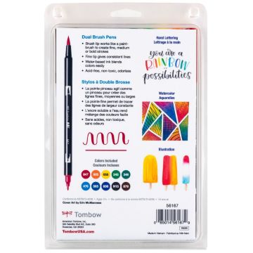 Tombow Dual Brush Pen Kalemi Seti 10lu Primary Renkler