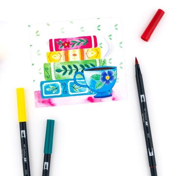 Tombow Dual Brush Pen Kalemi Seti 10lu Primary Renkler