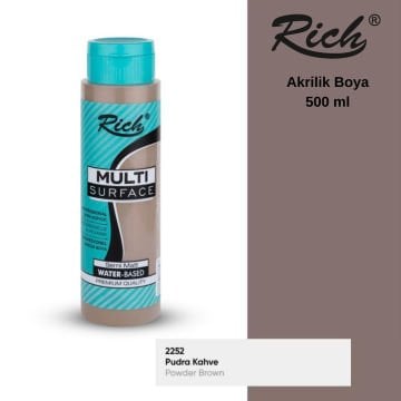 Rich Multi Surface Akrilik Boya 500ml 2252 Pudra Kahve