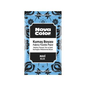 Nova Color Kumaş Boyası Toz 12gr Mavi