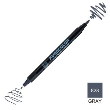 Zig Kurecolor Mangaka Fine&Brush Çift Taraflı Kalem CNKC-2200 No 828 Gray