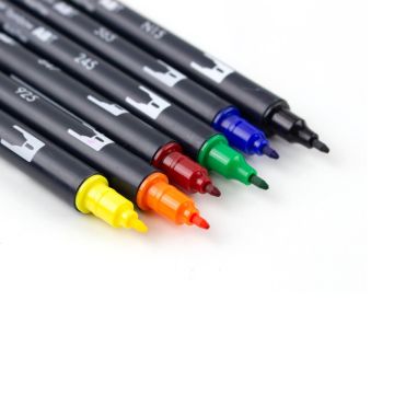 Tombow Dual Brush Pen Kalemi Seti 6lı Primary Renkler