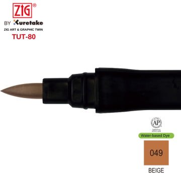 Zig Art&Graphic Twin Tut-80 Çift Uçlu Keçe Grafik Kalemi 49 Beige
