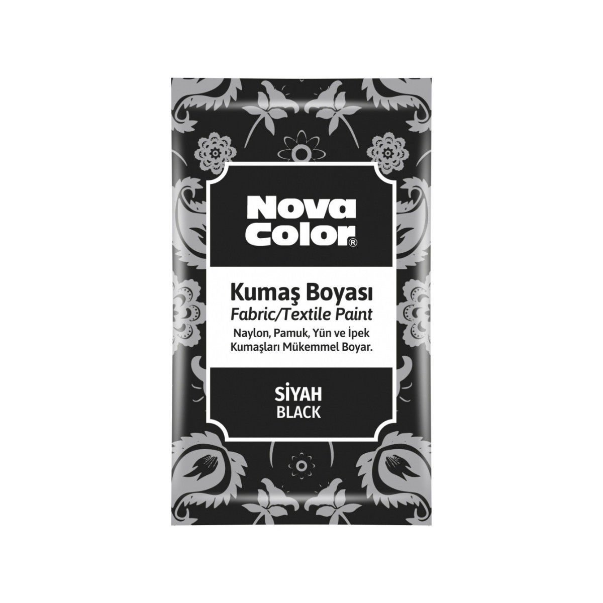 Nova Color Kumaş Boyası Toz 12gr Siyah