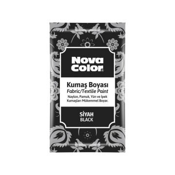 Nova Color Kumaş Boyası Toz 12gr Siyah