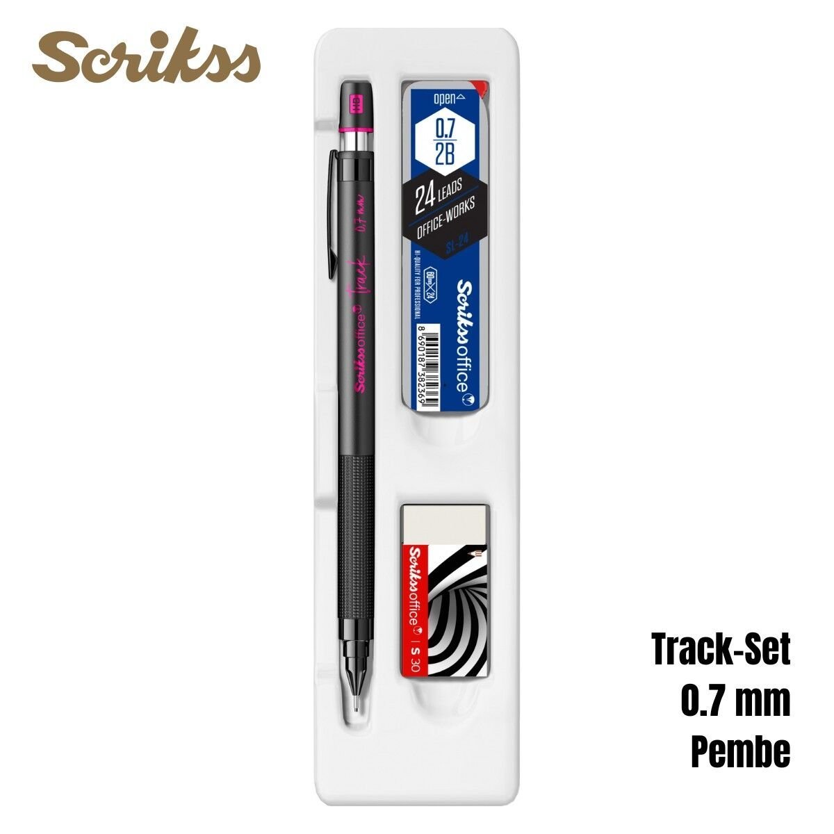 Scrikss Versatil Kalem Track 0.7mm 3lü Set Pembe