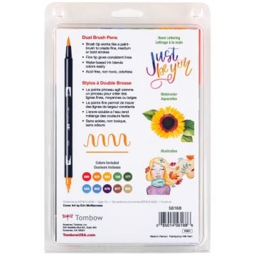 Tombow Dual Brush Pen Kalemi Seti 10lu Secondary Renkler