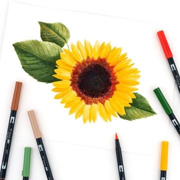 Tombow Dual Brush Pen Kalemi Seti 10lu Secondary Renkler