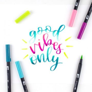 Tombow Dual Brush Pen Kalemi Seti 6lı Tropical Renkler