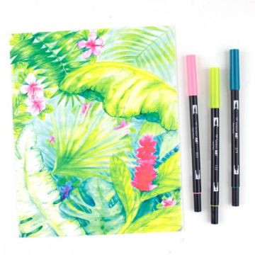 Tombow Dual Brush Pen Kalemi Seti 6lı Tropical Renkler