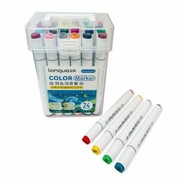 Languo Çift Uçlu Marker Seti 24lü
