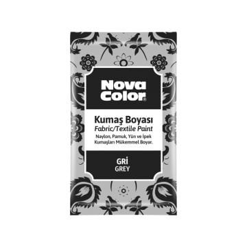 Nova Color Kumaş Boyası Toz 12gr Gri