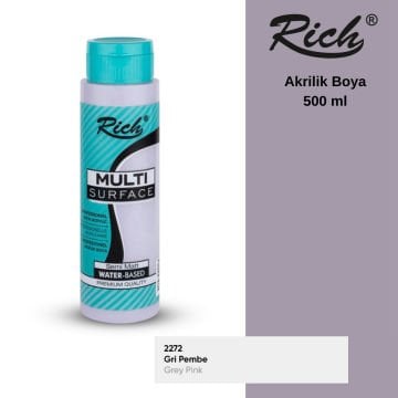 Rich Multi Surface Akrilik Boya 500ml 2272 Gri Pembe
