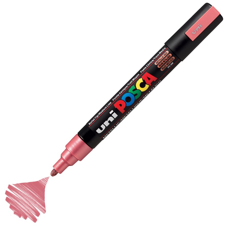 Uni Posca Marker Pc-5m Medium 1.8-2.5 Mm Metallic Red
