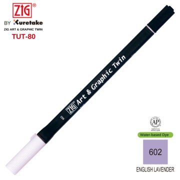 Zig Art&Graphic Twin Çift Uçlu Keçe Grafik Kalemi 602 English Lavender