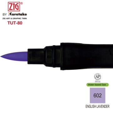 Zig Art&Graphic Twin Çift Uçlu Keçe Grafik Kalemi 602 English Lavender