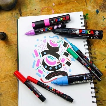 Uni Posca PC-8K Su Bazlı Marker 8.0mm 7+1li Metalik Renkler