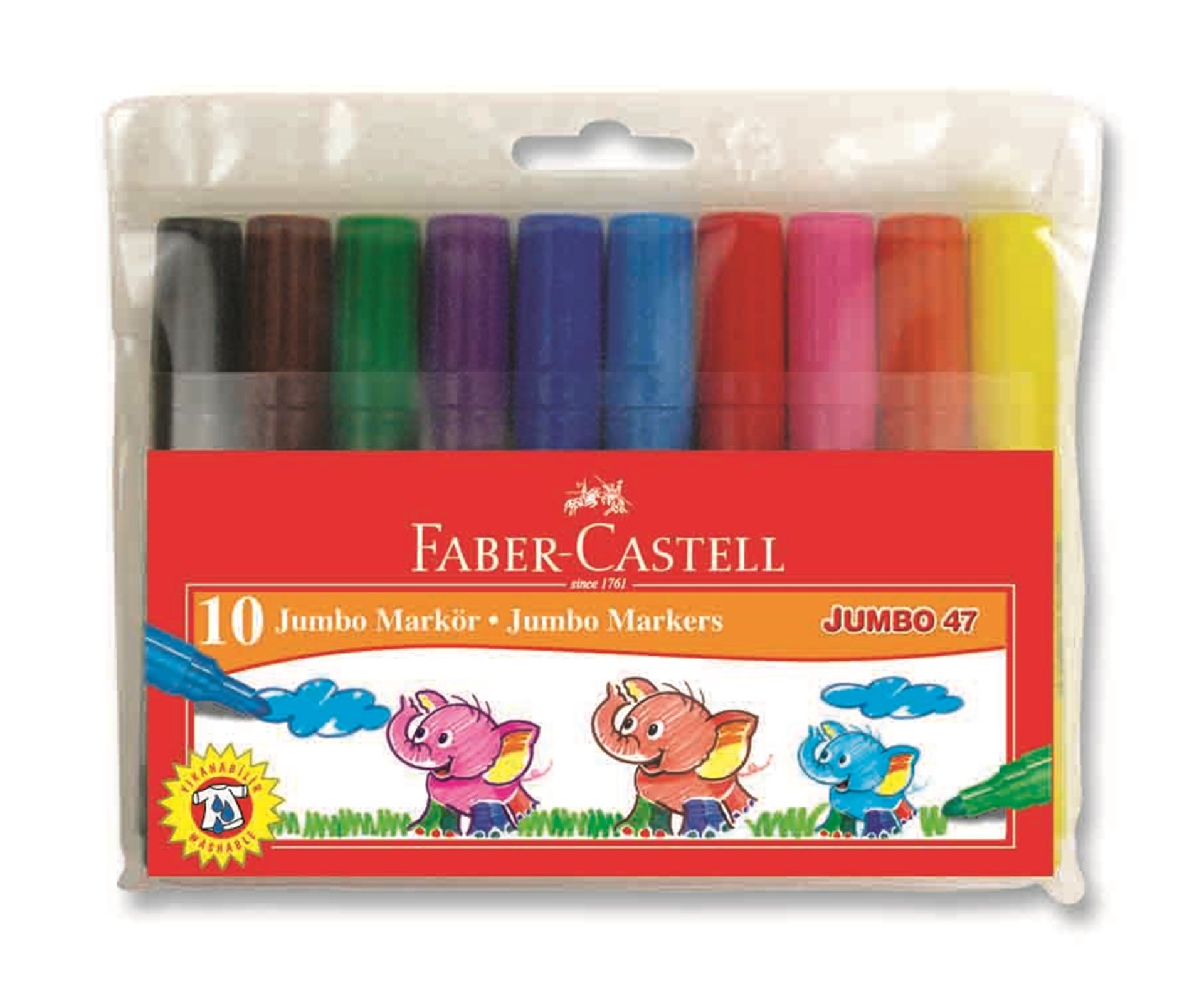 Faber Castell Jumbo 47 Marker 10lu Poşet