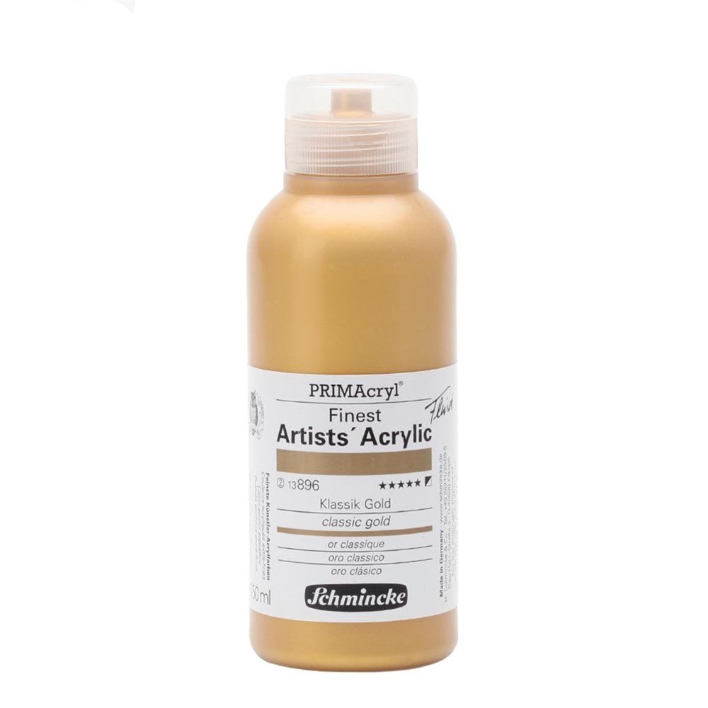 Schmincke Primacryl Finest Artists Acrylic 250ml Classic Gold 13896