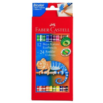 Faber Castell Bicolor Boya Kalemi 24 Renk