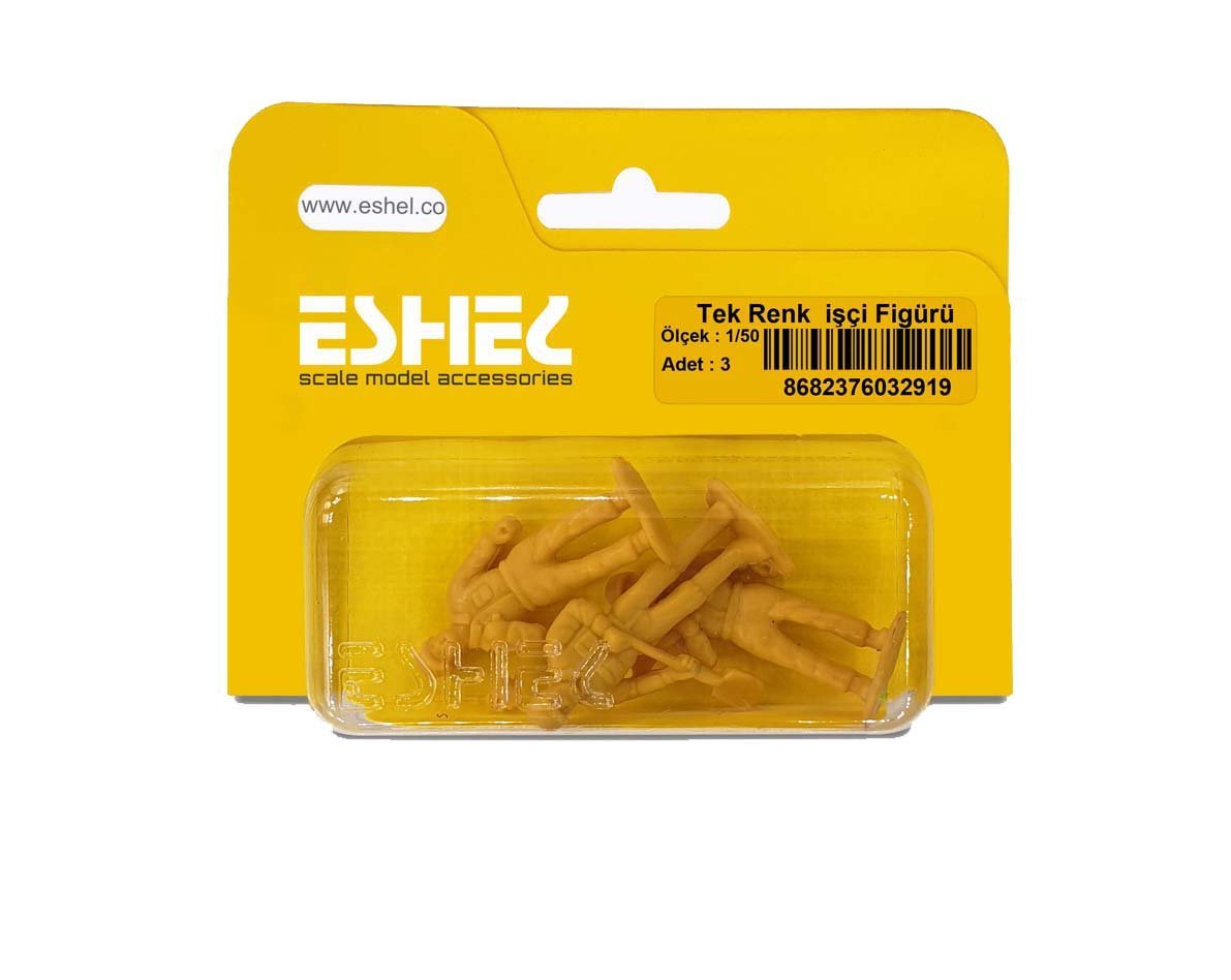 Eshel Maket Tek Renk İşçi Figürü 1/50 3lü