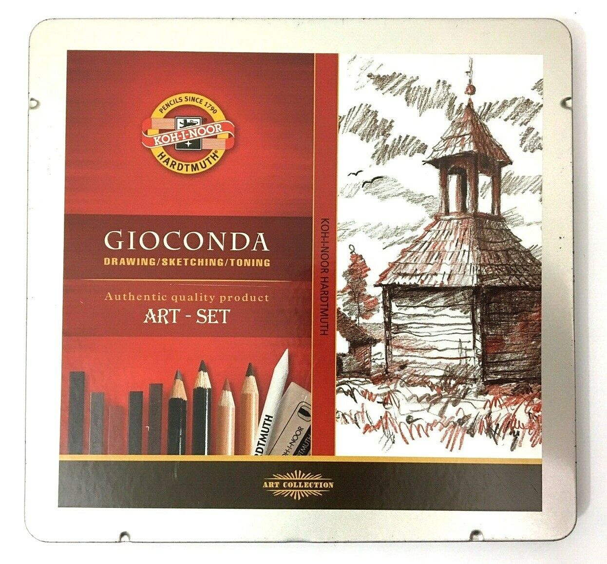 Koh-i Noor Sketching Eskiz Çizim Seti 8899 Metal Kutu 24lü