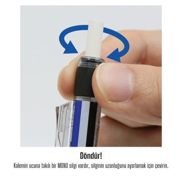 Tombow Mono Graph Dusty Mekanik Kurşun Kalem 0.5mm Smoky Blue
