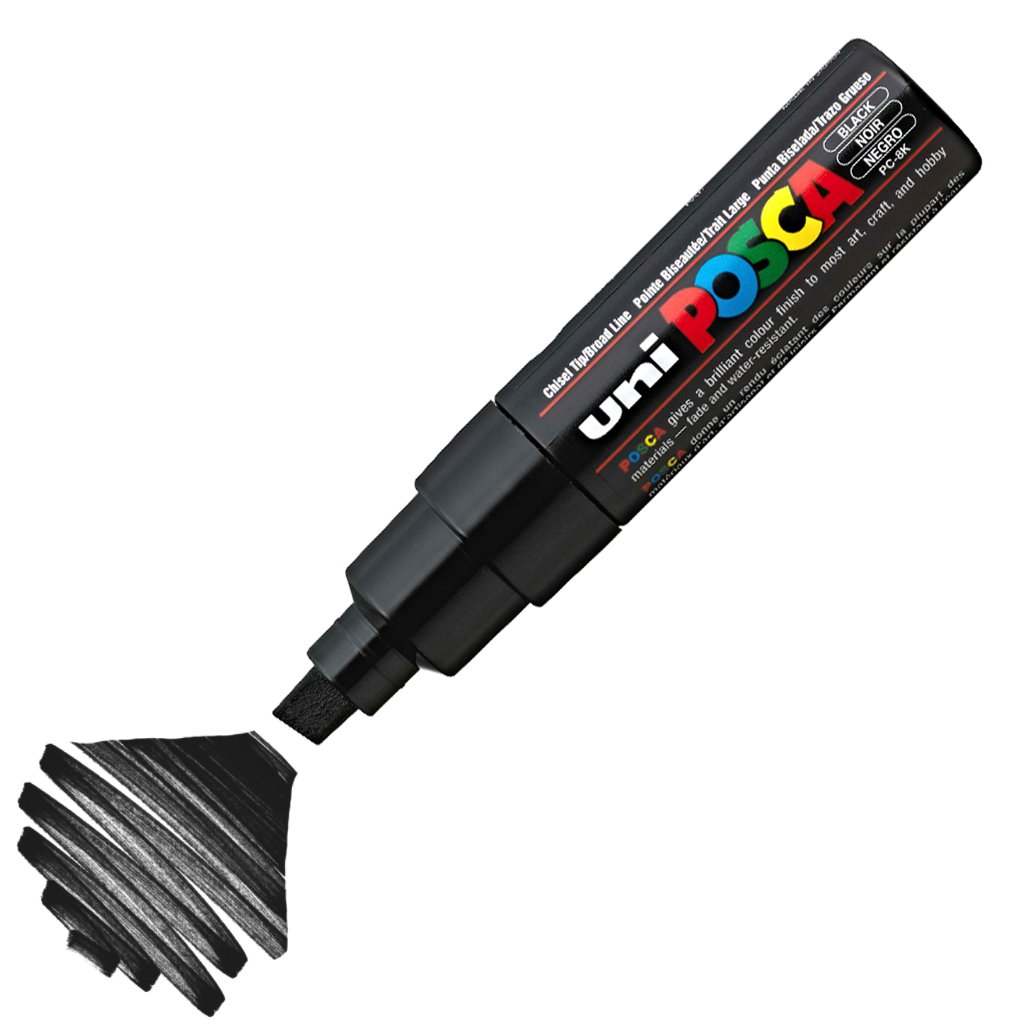 Uni Posca Marker Pc-8k Bold 8.0 Mm Black