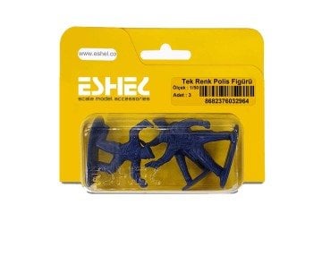 Eshel Maket Tek Renk Polis Figürü 1/50 3lü