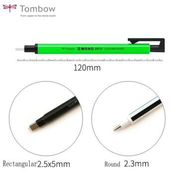 Tombow Mono Zero 2.3mm Yuvarlak Uç Kalem Silgi Neon Yeşil