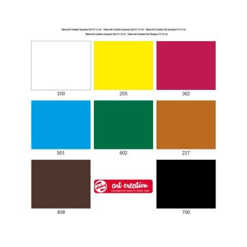 Art Creation Guaj Boya 12ml x 8 Renk Set