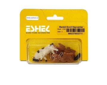 Eshel Maket Renkli Evcil Hayvanlar 1/100 3lü