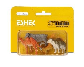 Eshel Maket Renkli Evcil Hayvanlar 1/50 4lü
