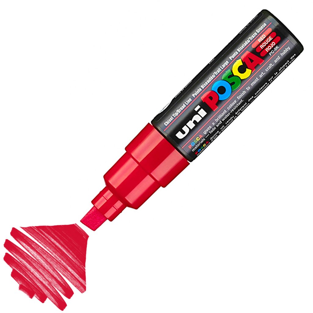 Uni Posca Marker Pc-8k Bold 8.0 Mm Red