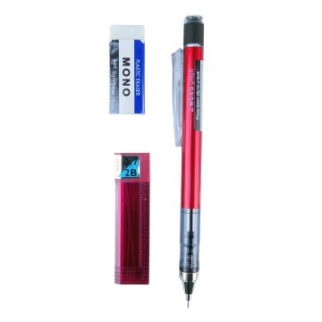 Tombow Mono Graph Versatil Kurşun Kalem 0.7mm Set Kırmızı