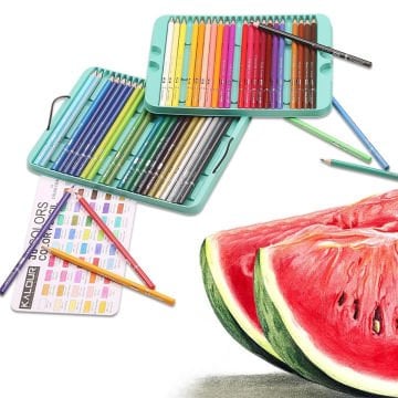 Kalour Kuru Boya Kalem Seti Metal Kutu 50li