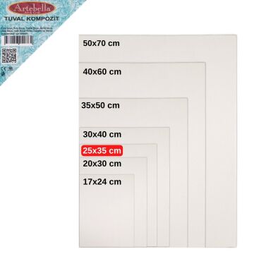 Artebella Pres Tuval Kompozit 25x35cm 4lü