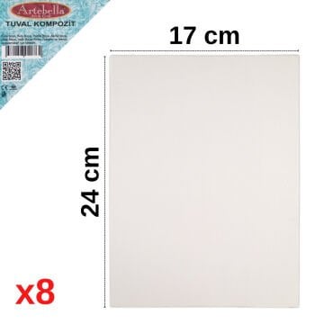 Artebella Pres Tuval Kompozit 17x24cm 8li