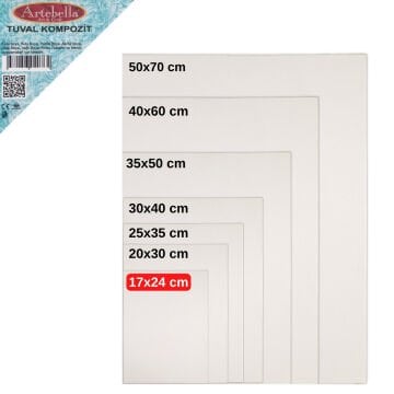 Artebella Pres Tuval Kompozit 17x24cm 8li
